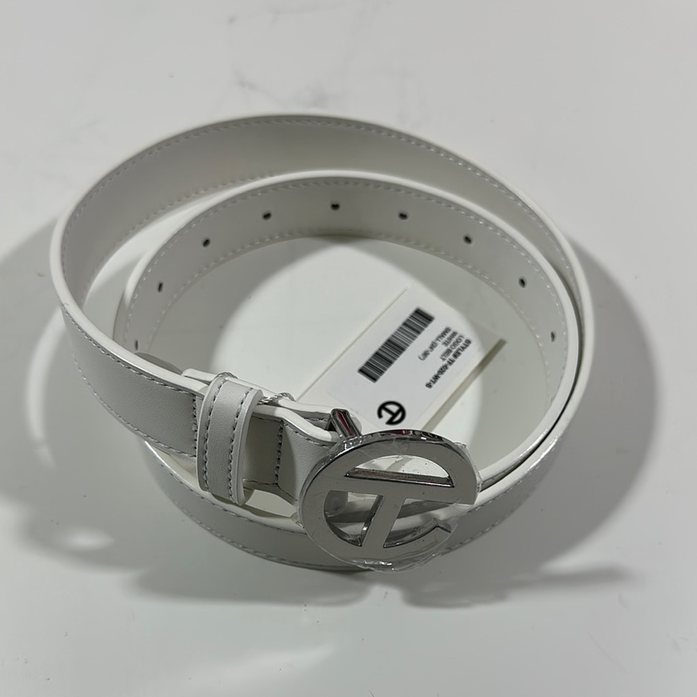 Telfar White Silver Belt Accessory